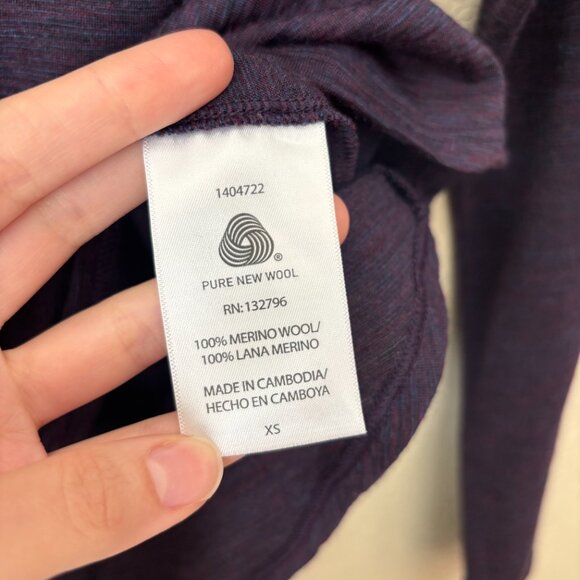Segments Merino Wool Purple Essential Base Layer Long Sleeve Shirt - Picture 6 of 9